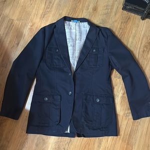 Blazer Jacket / Sz M Navy Blue - live your own way